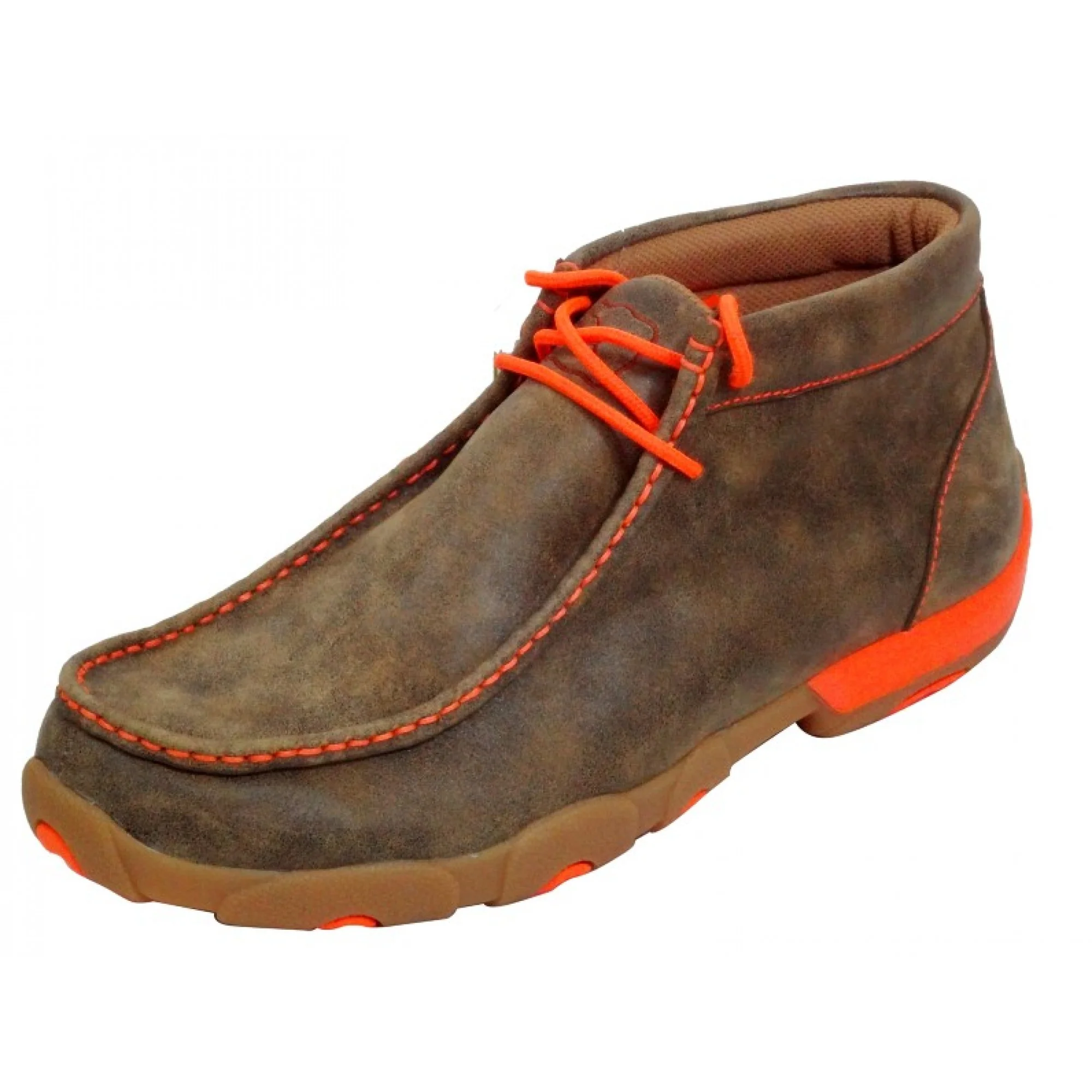Twisted X Men's Driving Moc - Bomber/Neon Orange