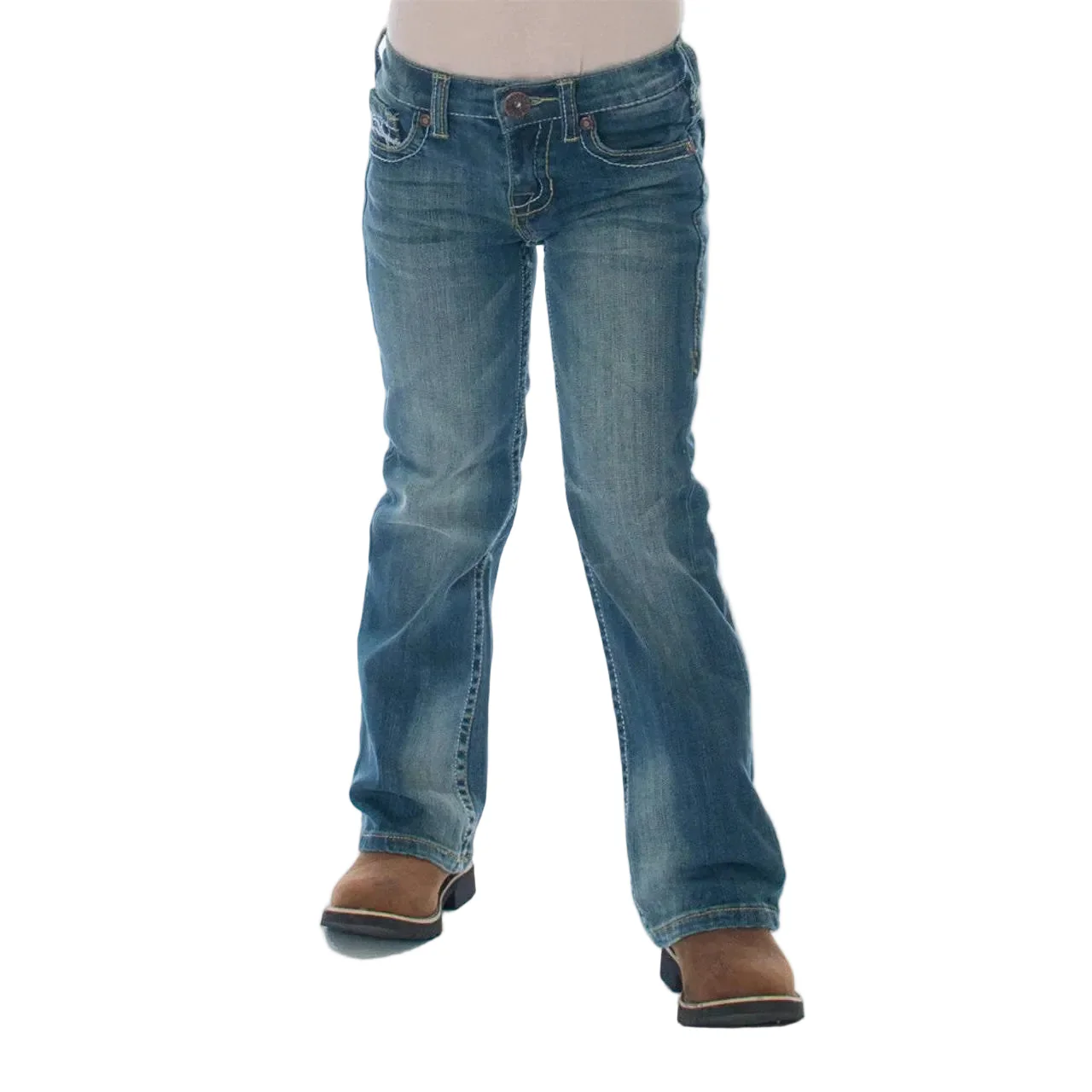 Cowgirl Tuff Girl's Don't Fence Me In Jean - Medium Wash