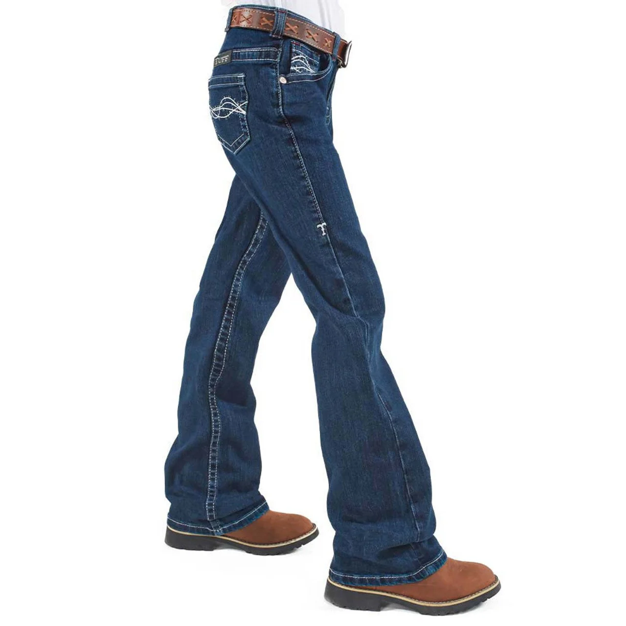 Cowgirl Tuff Girl's Freedom Jeans - Medium Wash - Image 3