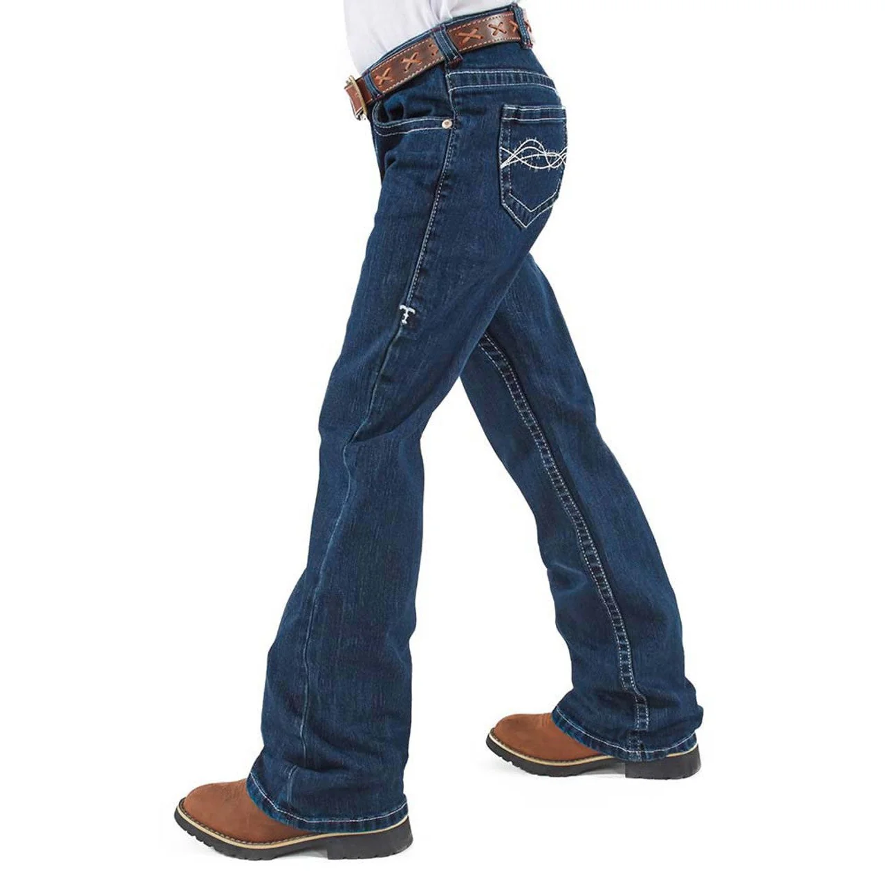 Cowgirl Tuff Girl's Freedom Jeans - Medium Wash - Image 4