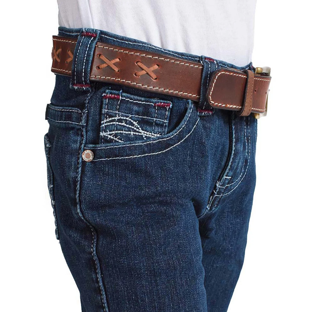 Cowgirl Tuff Girl's Freedom Jeans - Medium Wash - Image 6