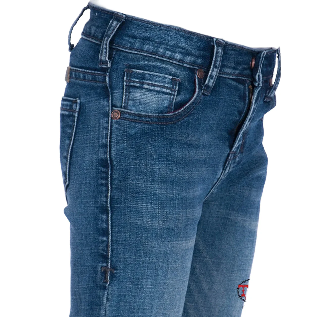 Cowgirl Tuff Girl's Trouser Jeans - Medium Wash - Image 2