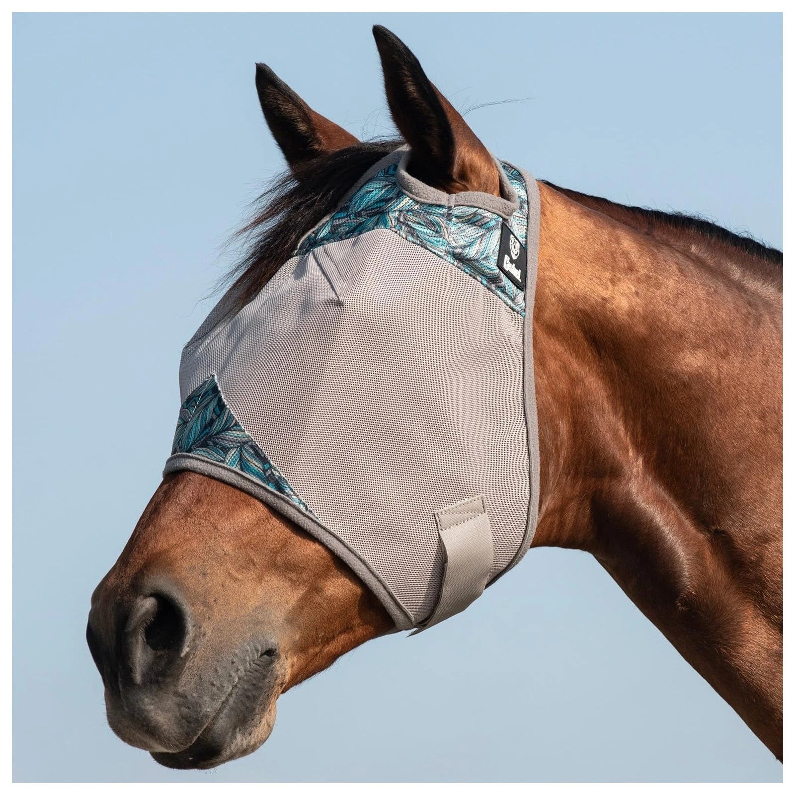 Crusader Patterned Nylon Mesh Fly Mask-Standard Horse- Multiple Colours - Image 3