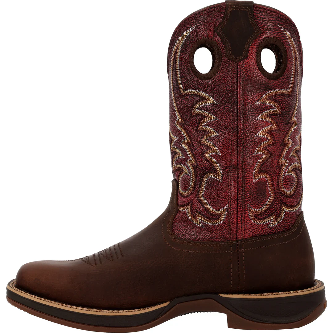 Durango Men's Rebel Ultra Lite Western Boots - Coffee/Sangria Red - Image 2