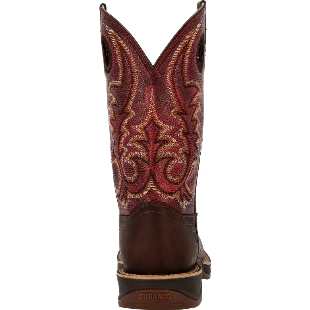 Durango Men's Rebel Ultra Lite Western Boots - Coffee/Sangria Red - Image 4