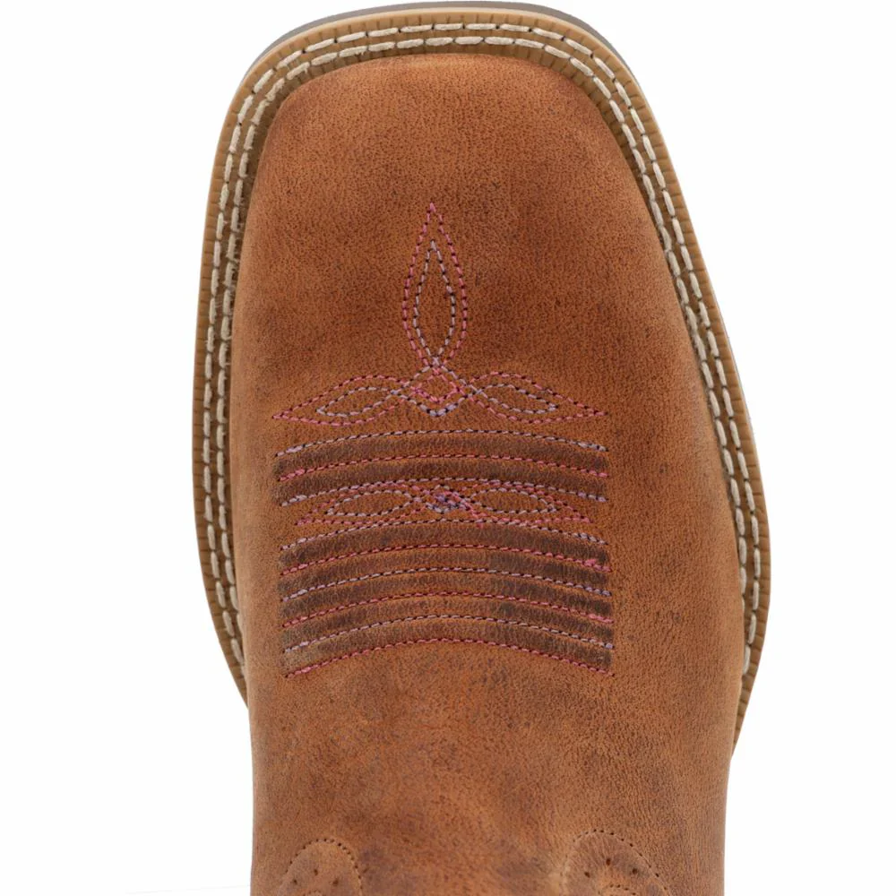 Durango Women's Shyloh 10" Western Boot - Rusty Brown/Dusty Rose - Image 5