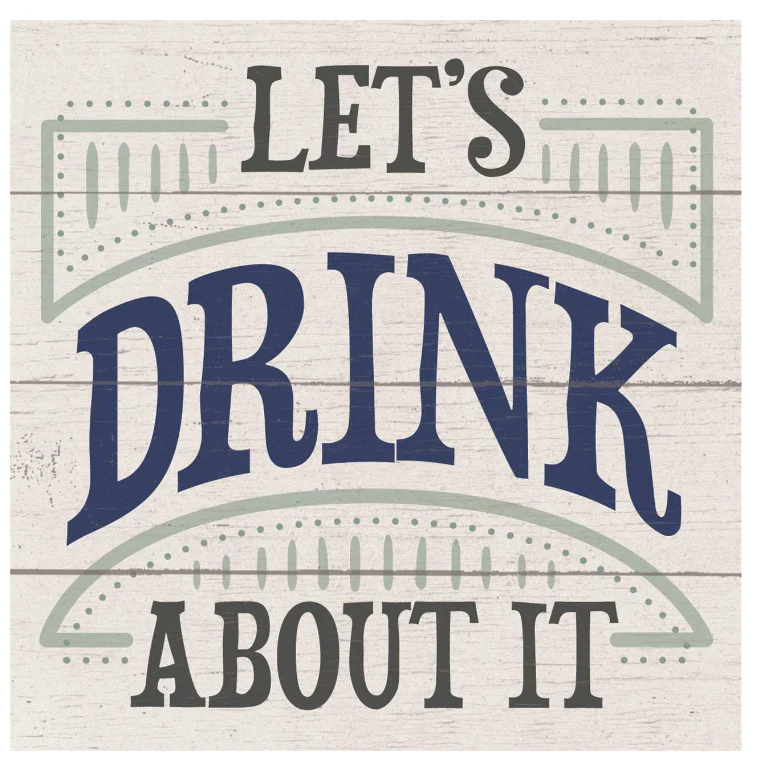Edenborough 4" Square Coaster - Drink About It