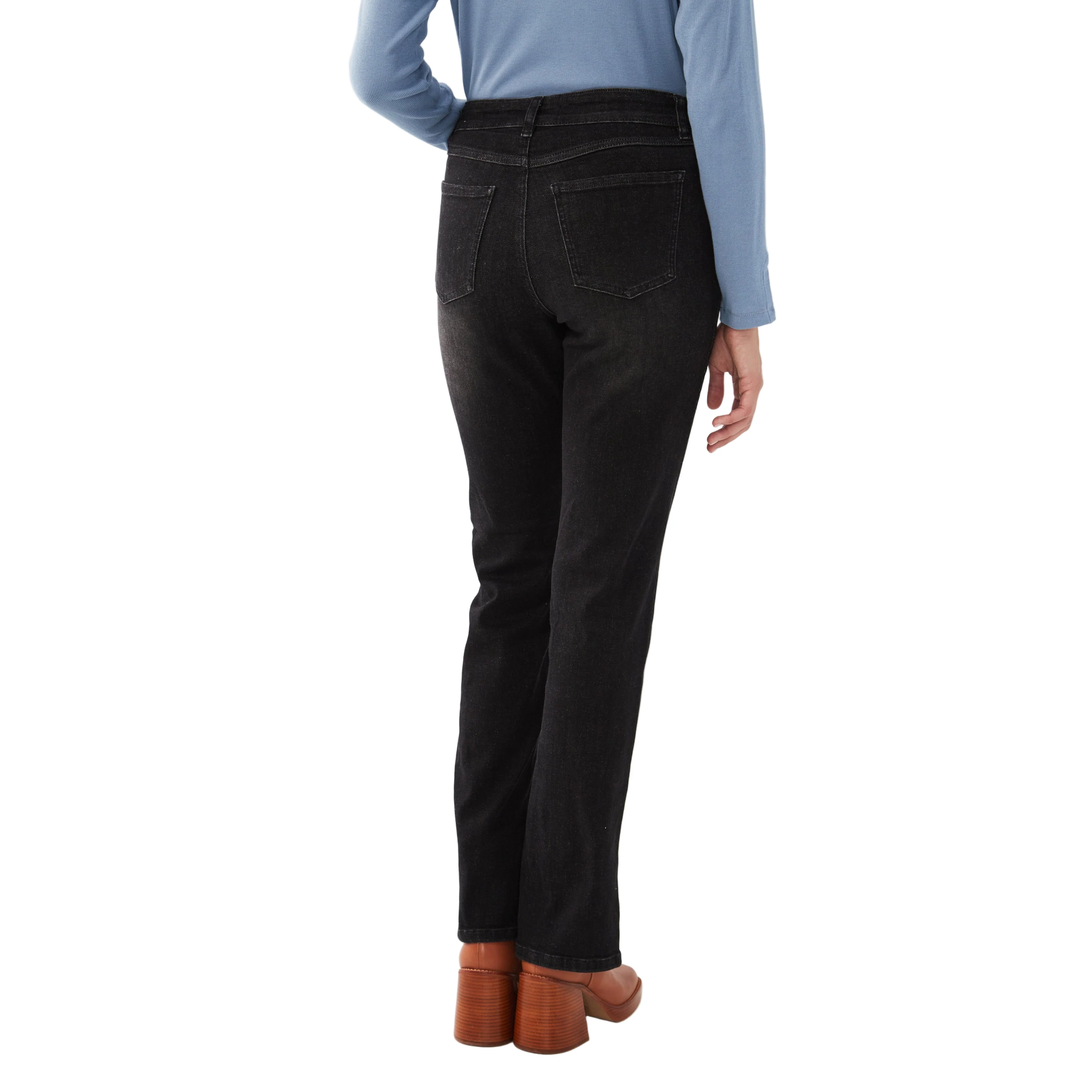 FDJ Olivia Straight Leg Jeans - Black Wash - Image 2