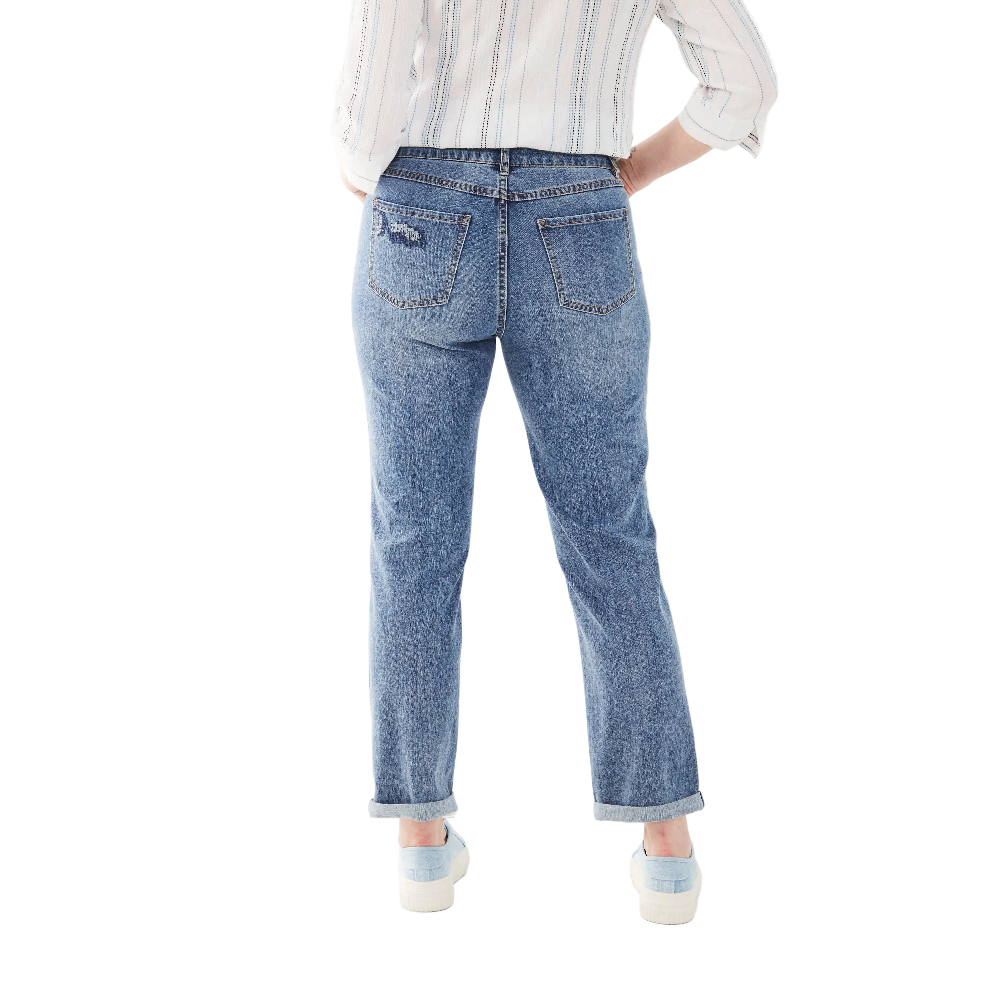 FDJ Women's Girlfriend Ankle Jeans - Light Blue - Image 2