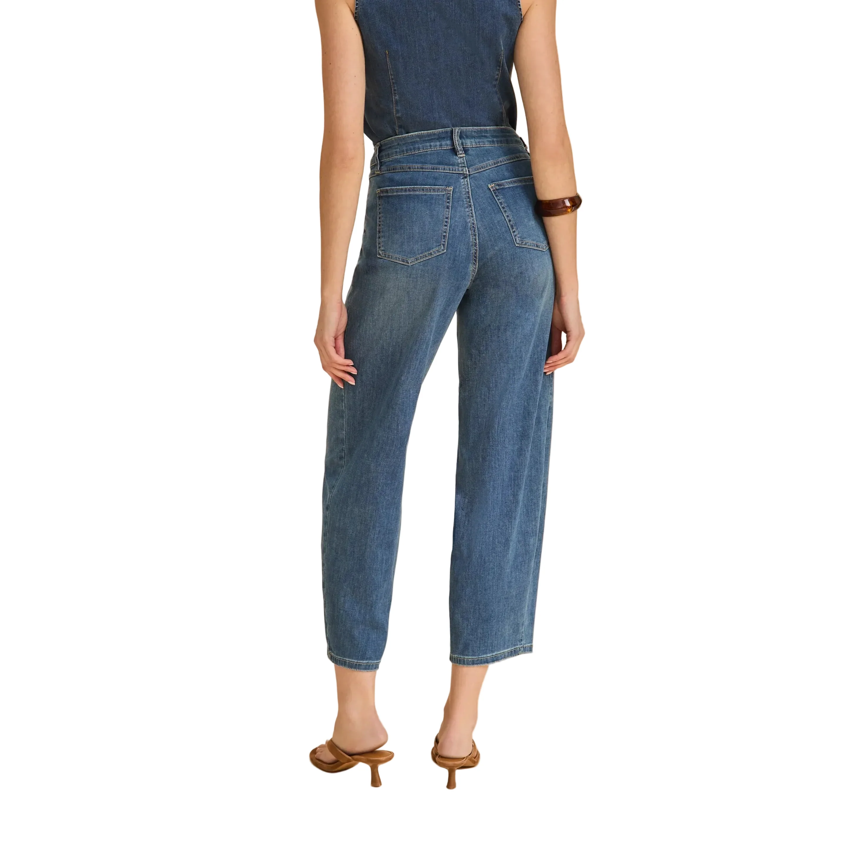 FDJ Women's Girlfriend Barrel Ankle Denim - Medium Wash - Image 2