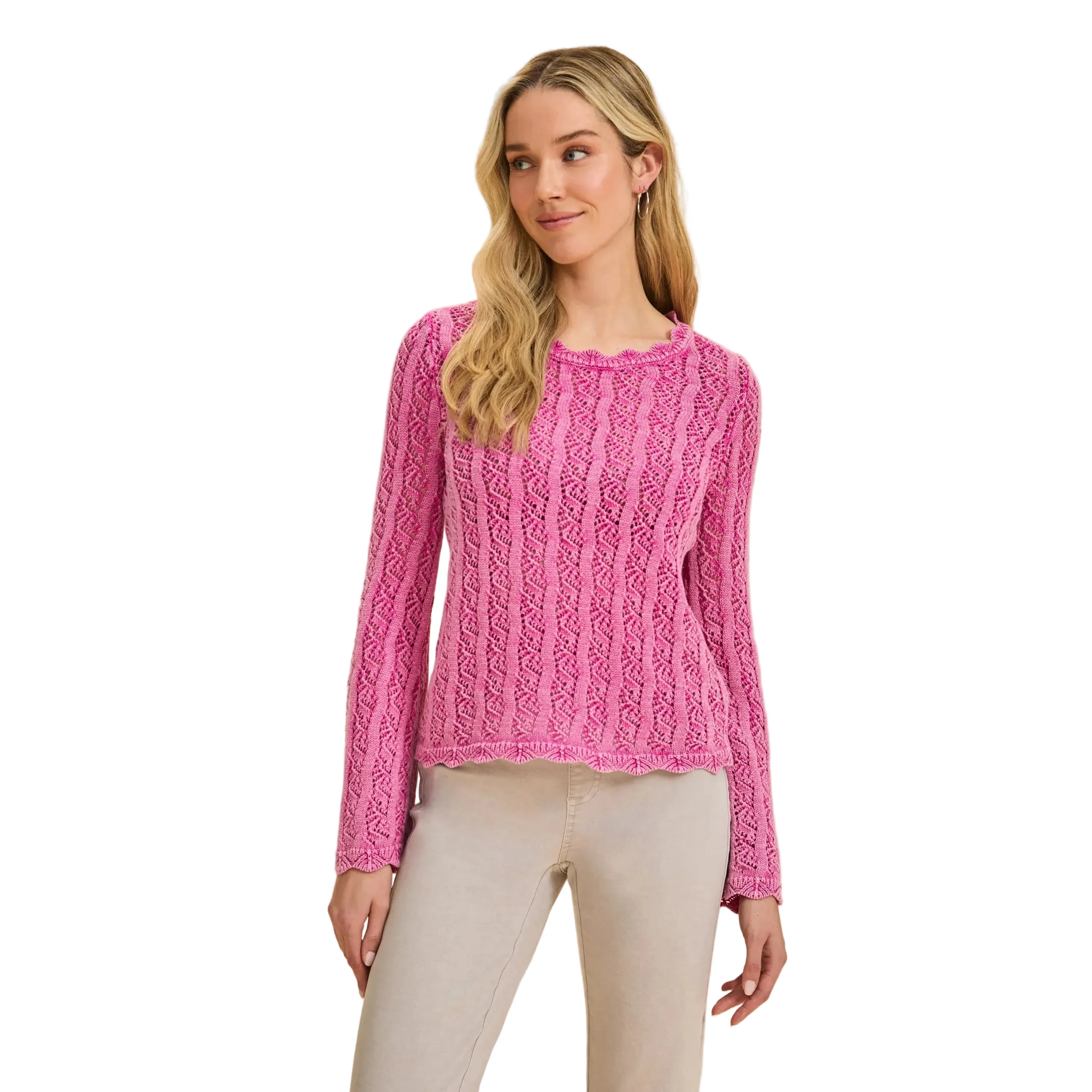 FDJ Women's Long Sleeve Garment Dye Sweater - Multiple Colours - Image 3