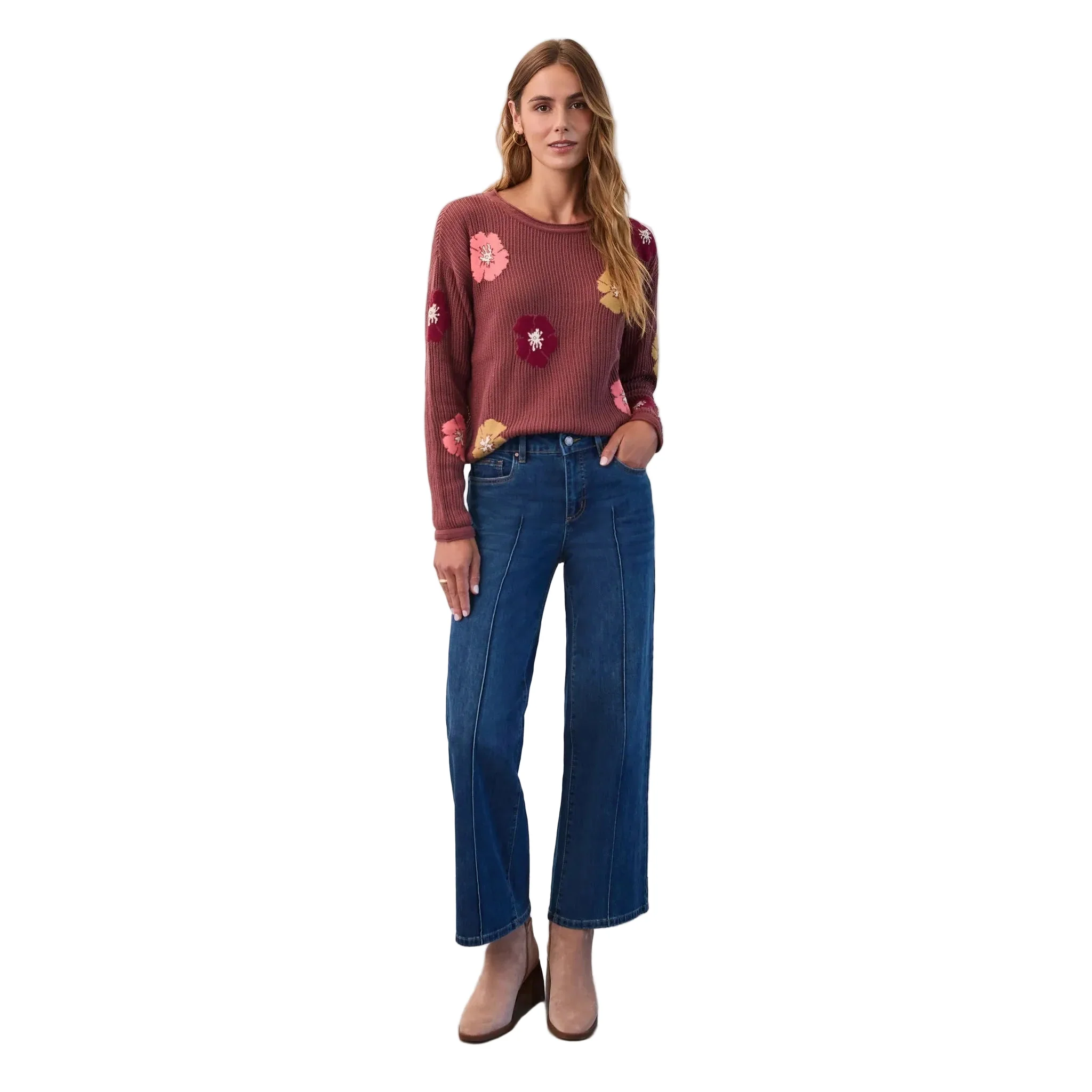 FDJ Women's Olivia Wide Ankle Jeans - Dark Indigo