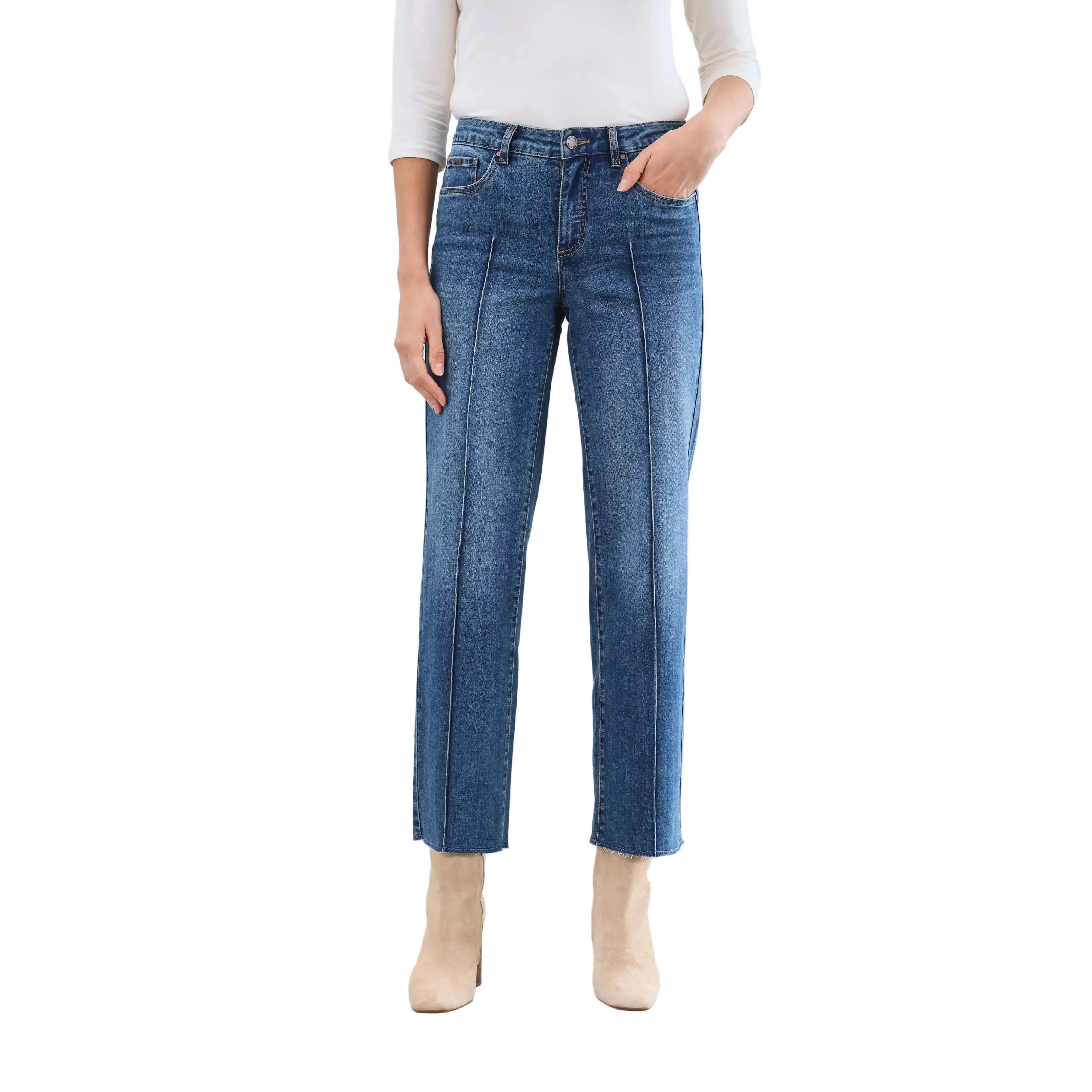 FDJ Women's Olivia Wide Ankle Jeans - Multiple Colours - Image 4