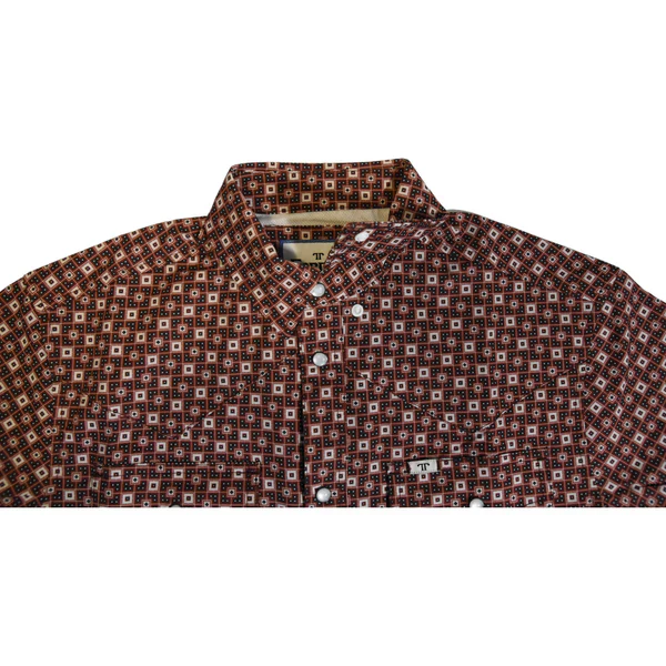 Ferrell Men's The Donics Short Sleeve Snap Shirt - Rust Design - Image 2