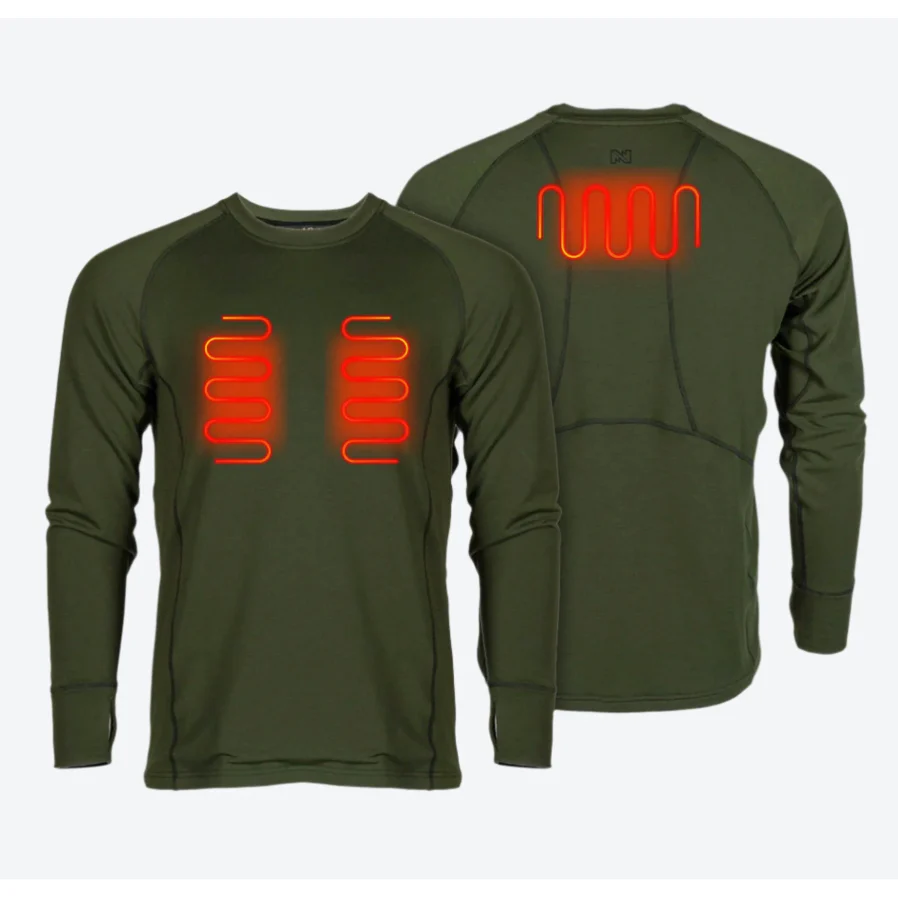 Fieldsheer Men's Baselite Heated Baselayer Shirt - Forest Green - Image 2
