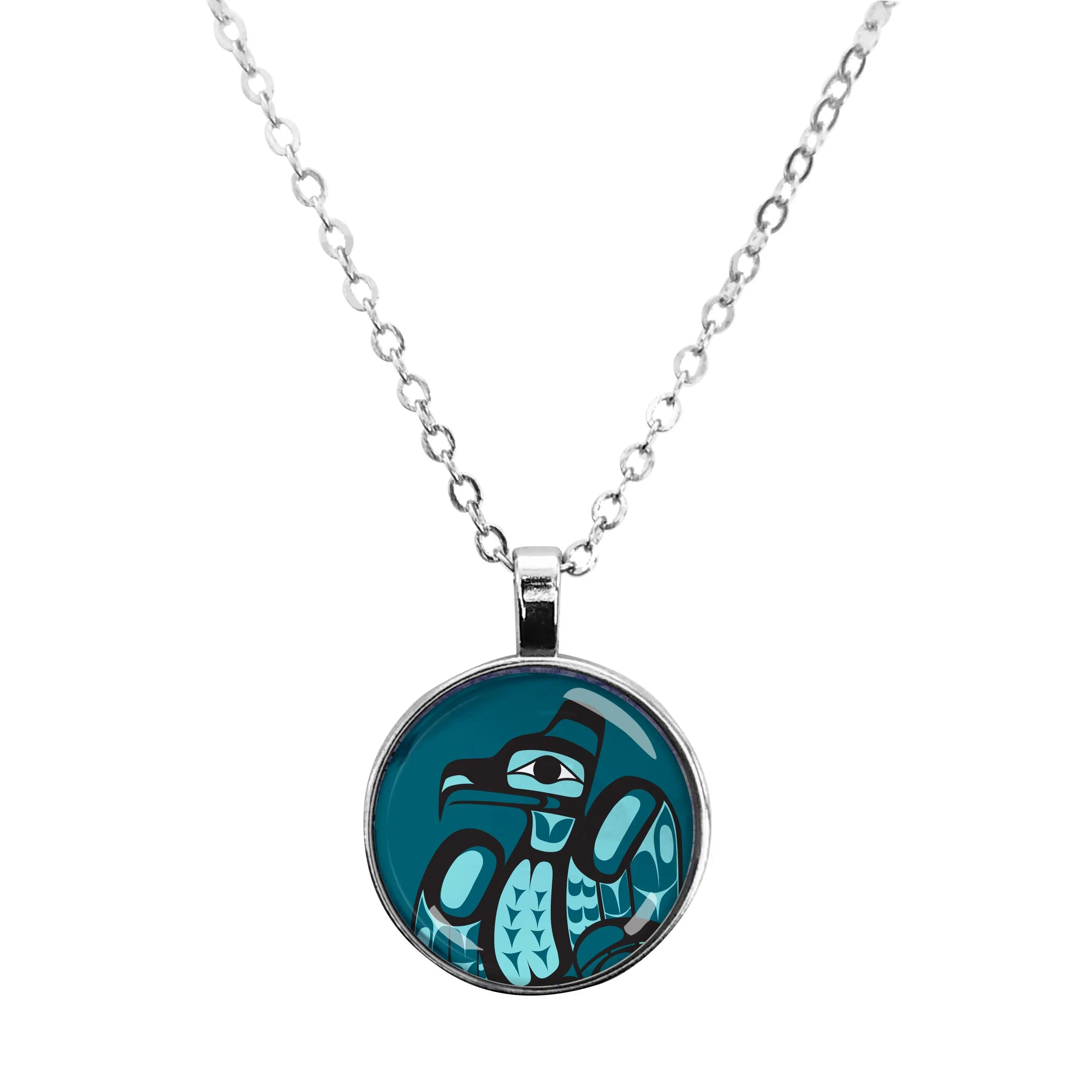 Francis Dick Raven Dome Glass Necklace