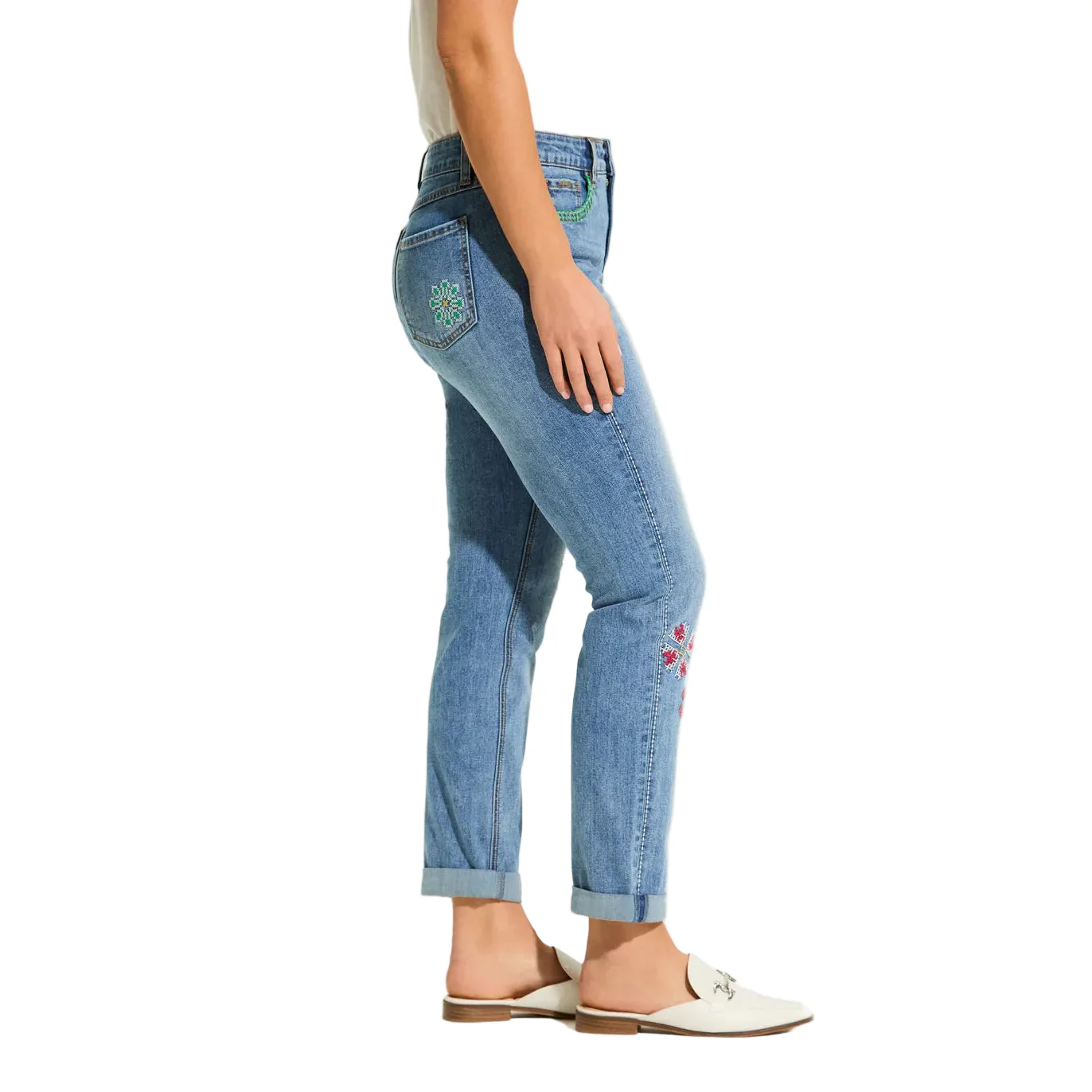 French Dressing Women's Girlfriend Ankle Jean- Light Blue - Image 3