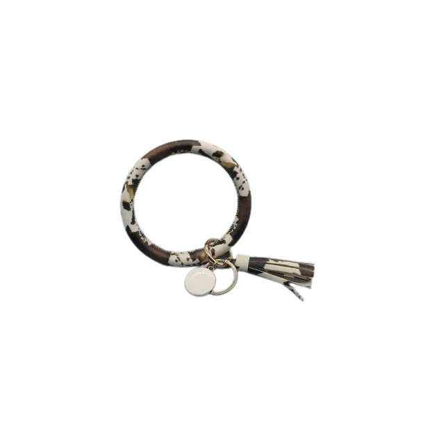 The Front Porch Label Bangle Bracelet Keyring w/Tassel - Assorted Colours - Image 5