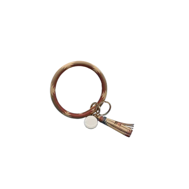 The Front Porch Label Bangle Bracelet Keyring w/Tassel - Assorted Colours - Image 6