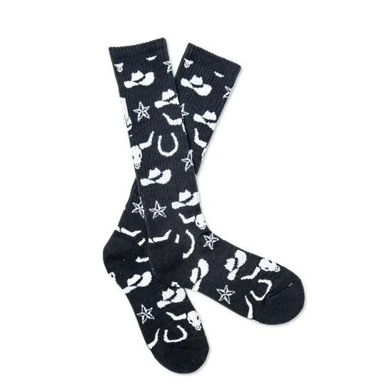 Get Western Hemp  Performance Socks-Black/White