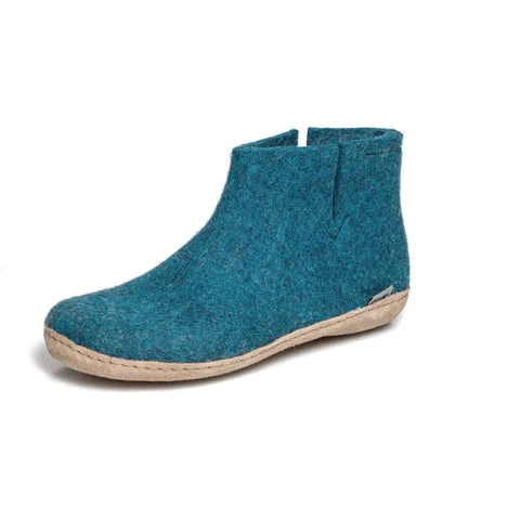 Glerups Leather Sole Boots - Petrol - Image 2