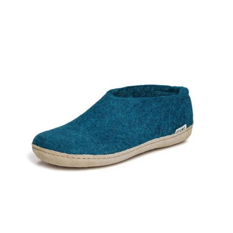Glerups Leather Sole Shoes - Petrol - Image 2