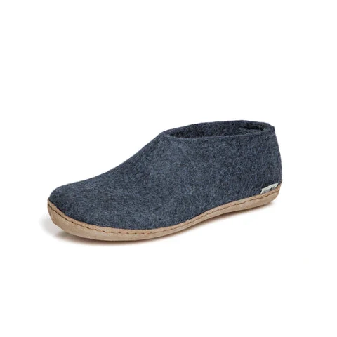 Glerups Leather Sole Shoes - Denim - Image 2