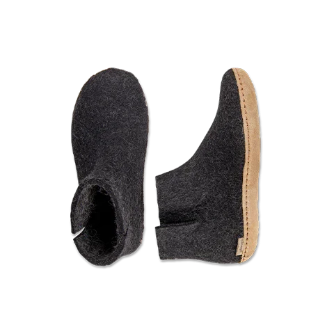 Glerups Leather Sole Boots - Charcoal - Image 2