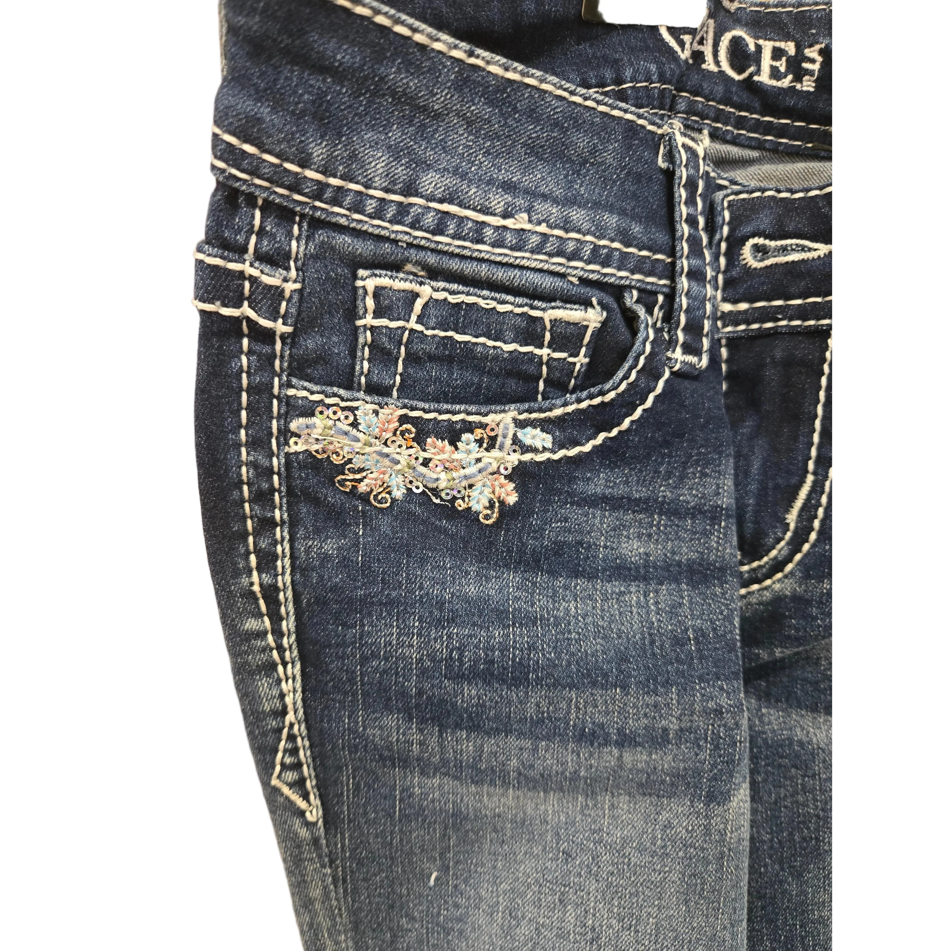 Grace in LA Girl's Aztec Sequins Jeans - Image 2