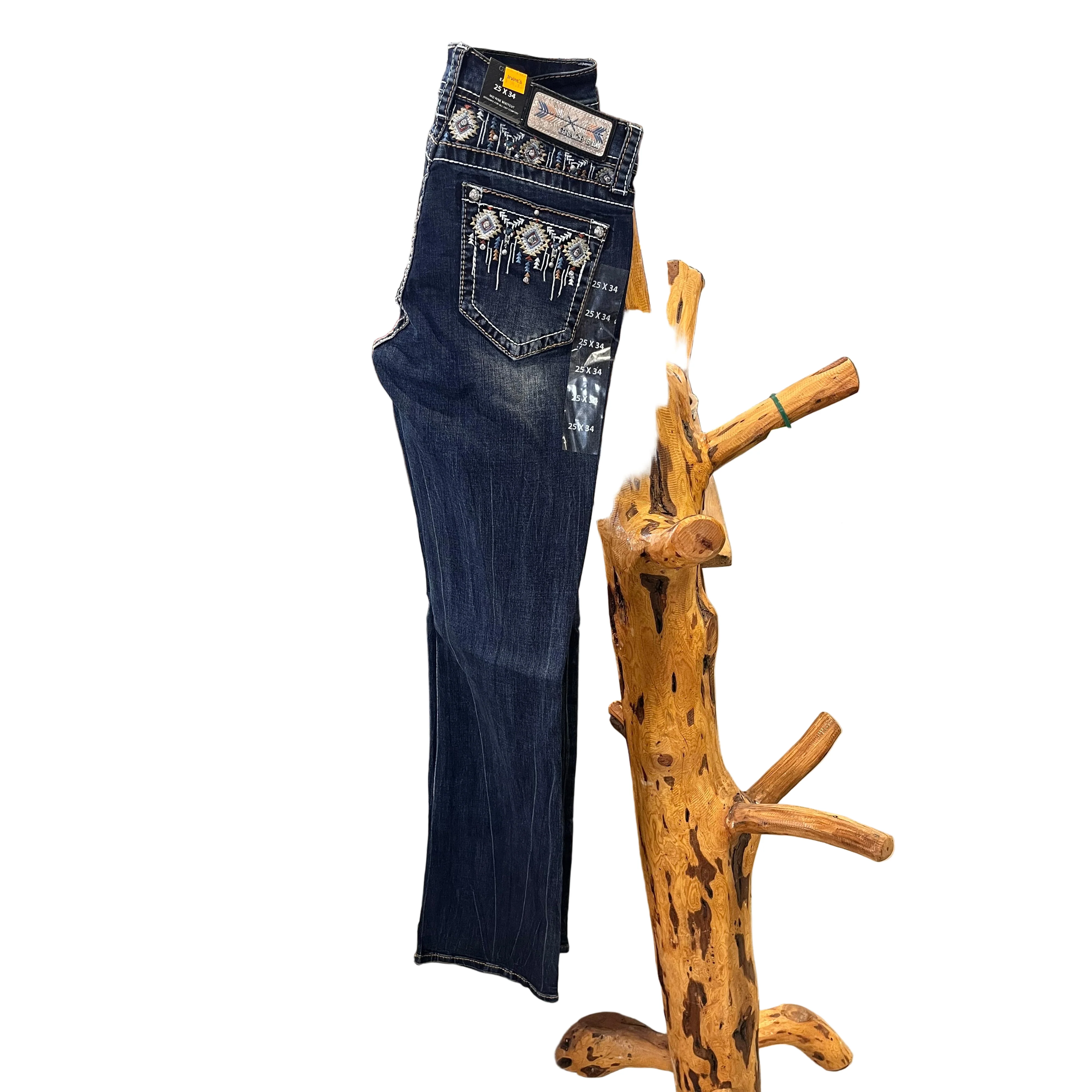 Grace in LA  Women's Jeans - Aztec Yoke - Image 2