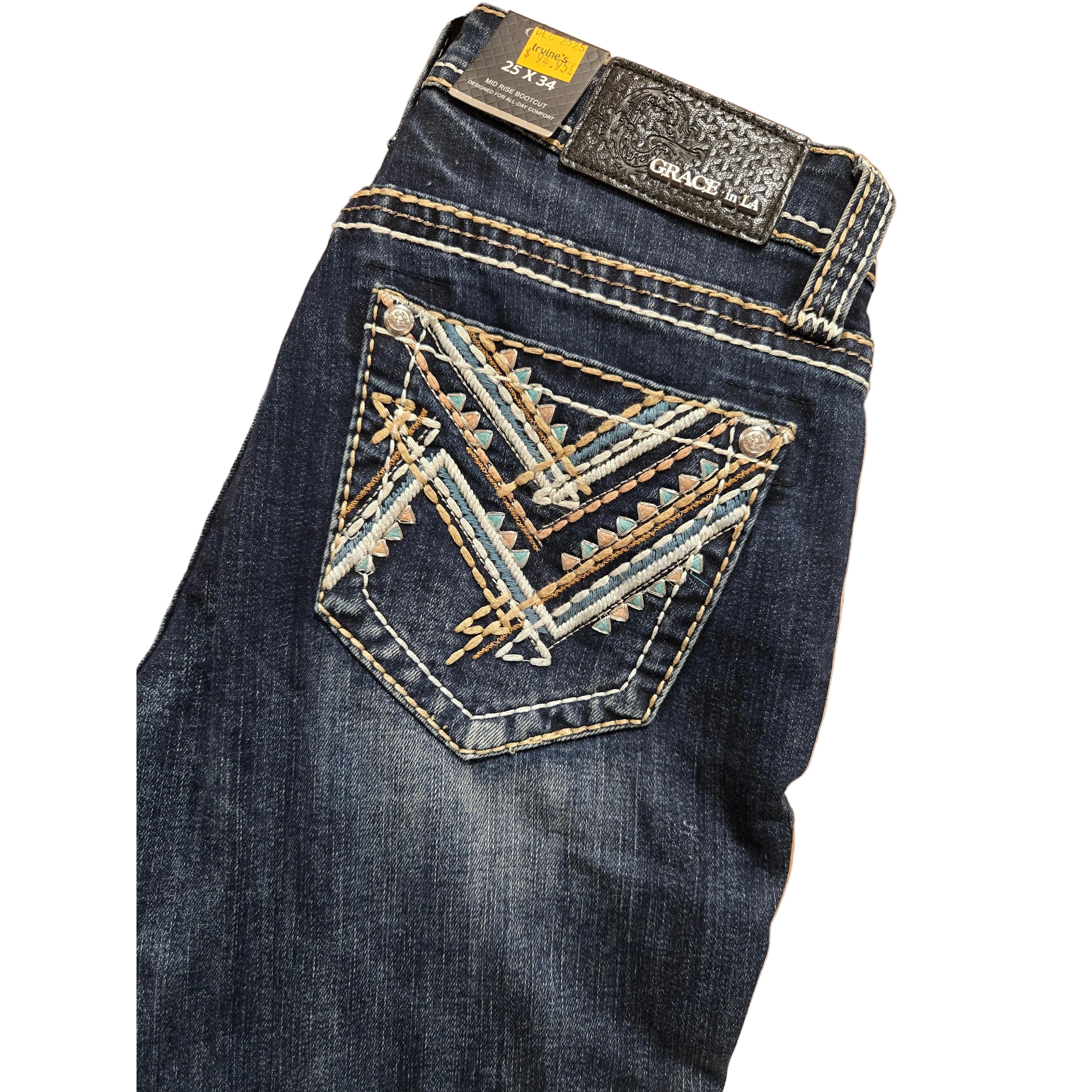 Grace in LA Women's Heavy Stitches Jeans - Image 2