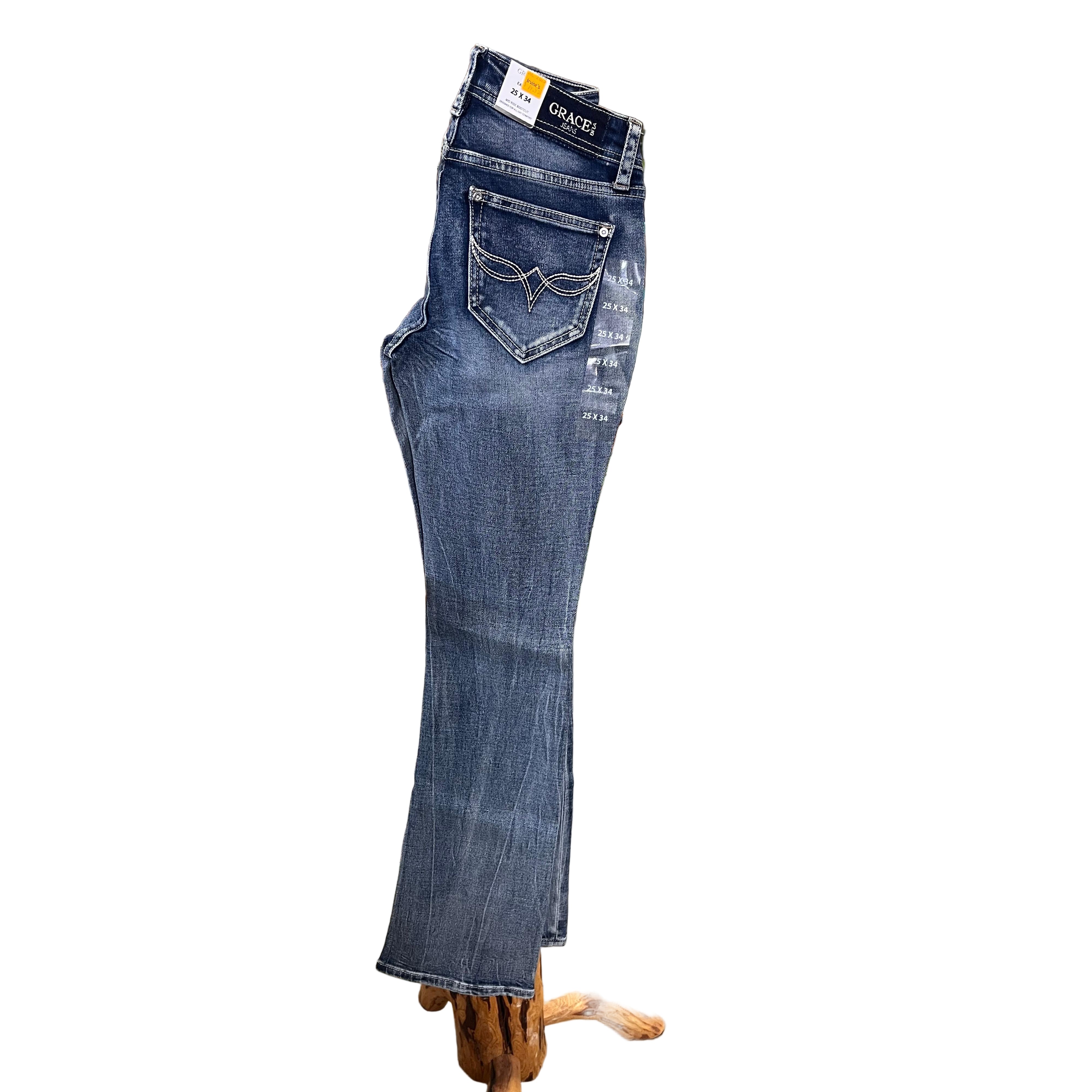 Grace in LA  Women's Simple Stitch Jeans - Image 2