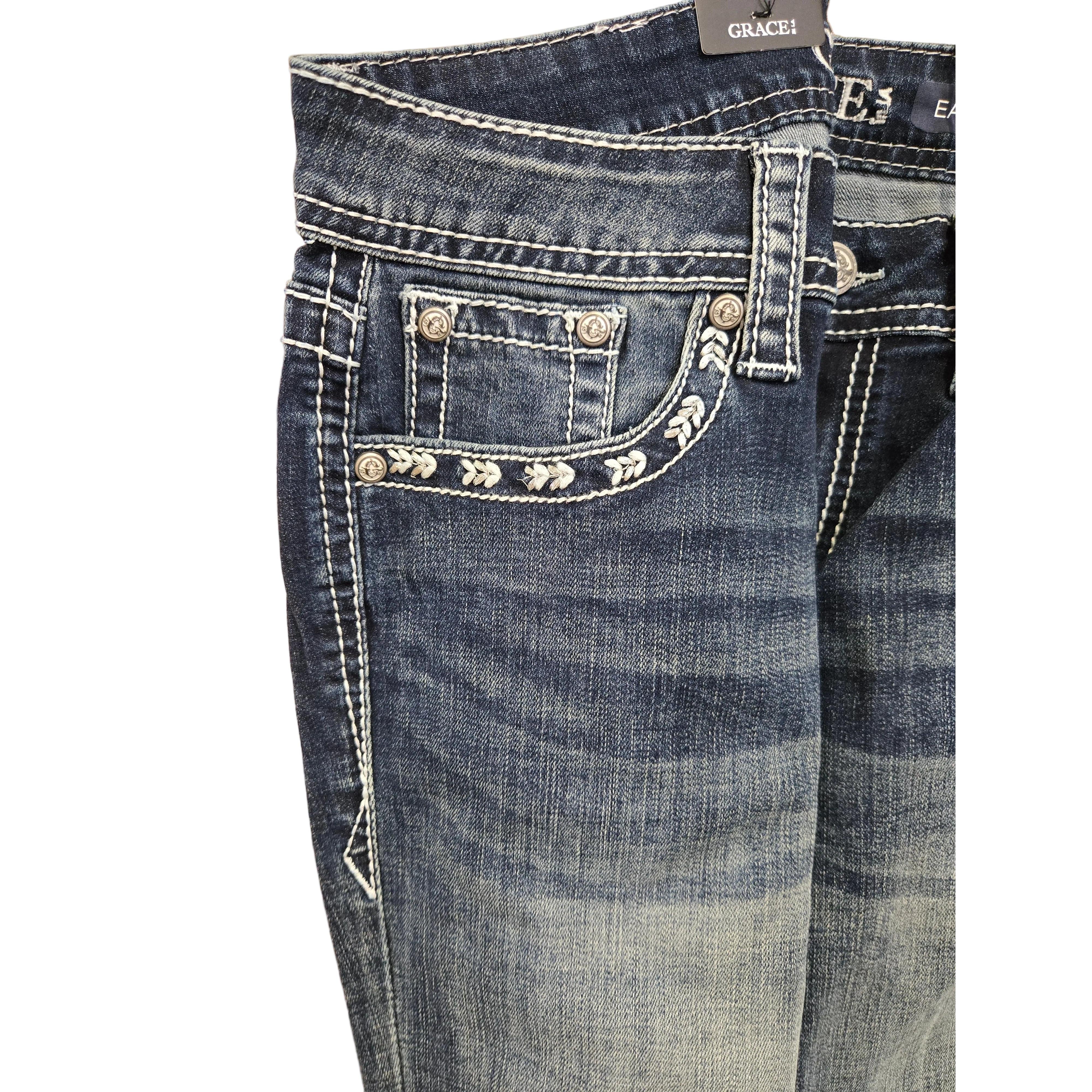 Grace in LA Women's Steer Head Jeans SL - Image 3