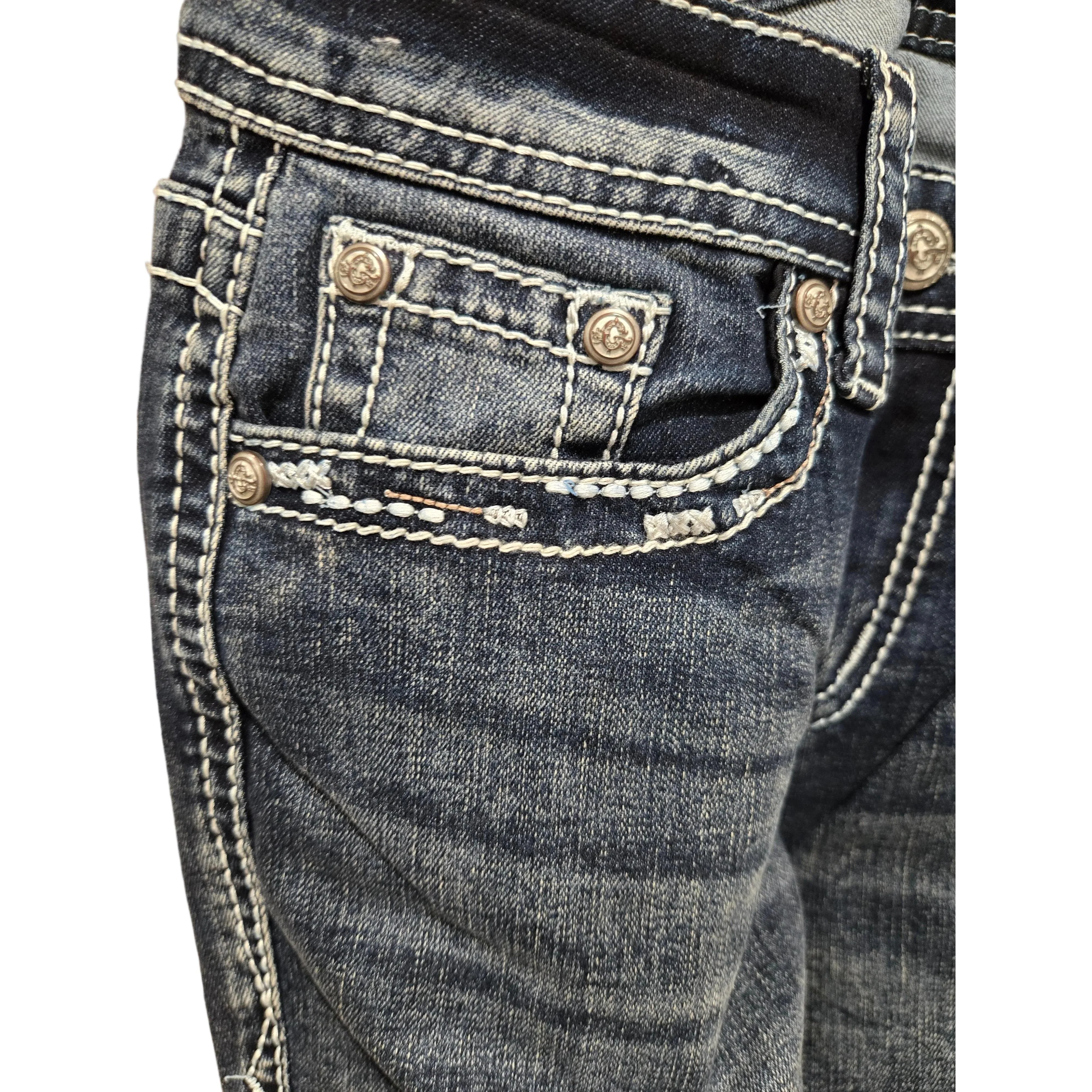 Grace in LA Women's Steer Head Jeans - Dark Wash - Image 2