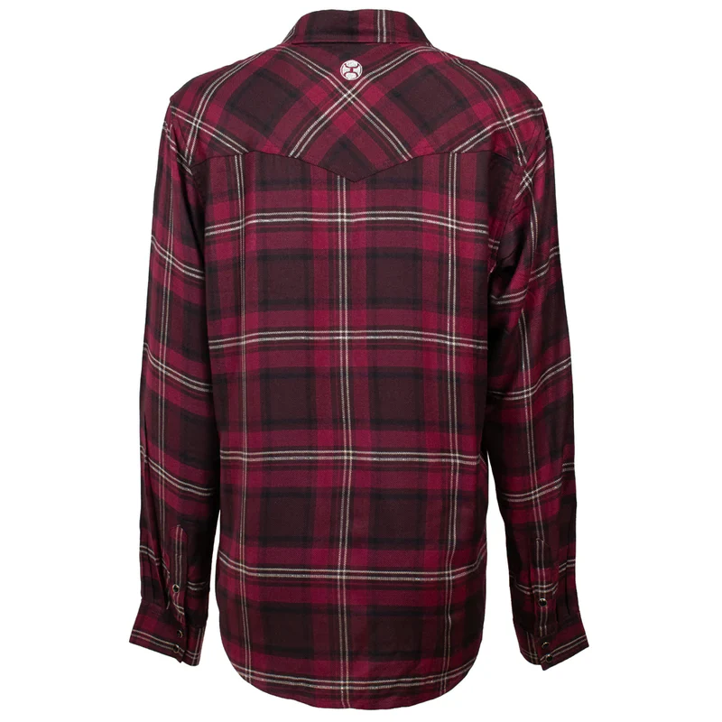 Hooey Women's Flannel - Maroon/Black - Image 2