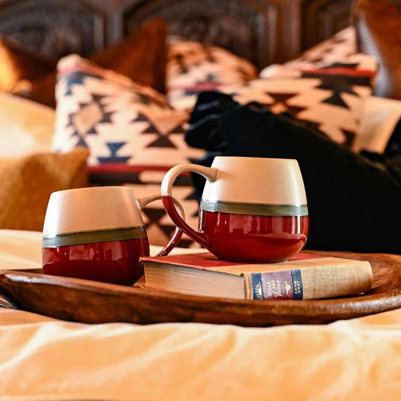 HiEnd 16-Pc Pasadizo Ceramic Dinnerware Set- Pomegranate - Image 4