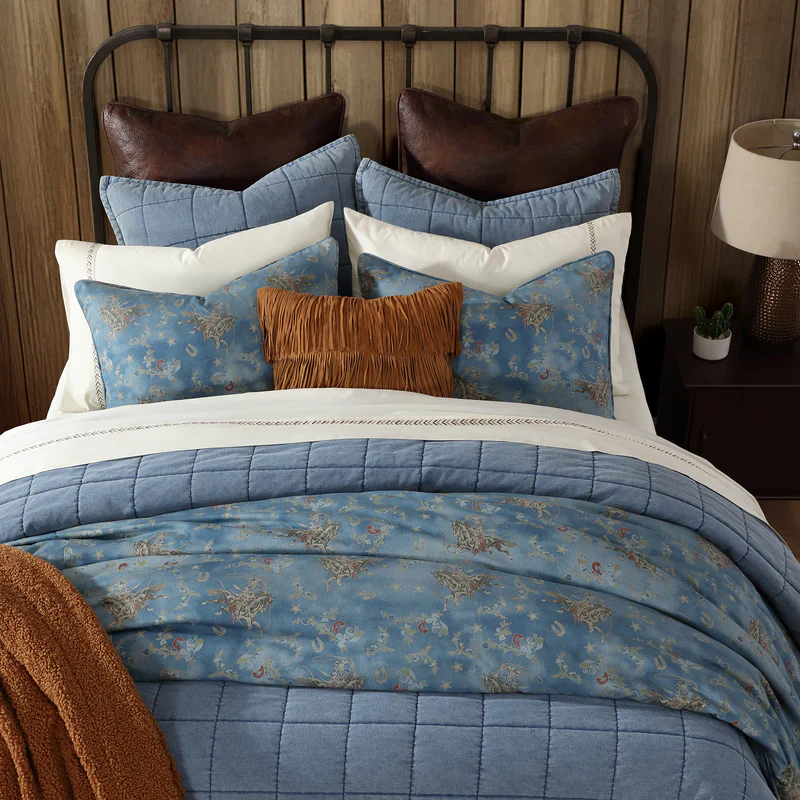 HiEnd Accents Lee Western Washed Denim Comforter Set - Image 2