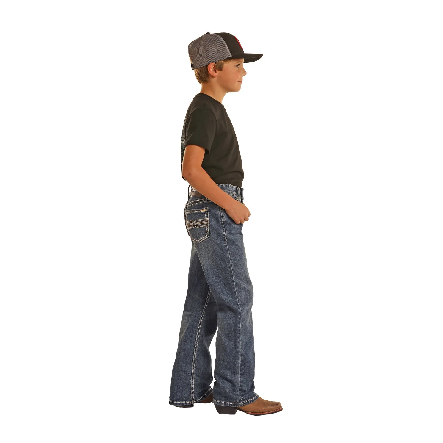 Hooey Boy's Rope Logo Revolver Jeans - Medium Wash - Image 2