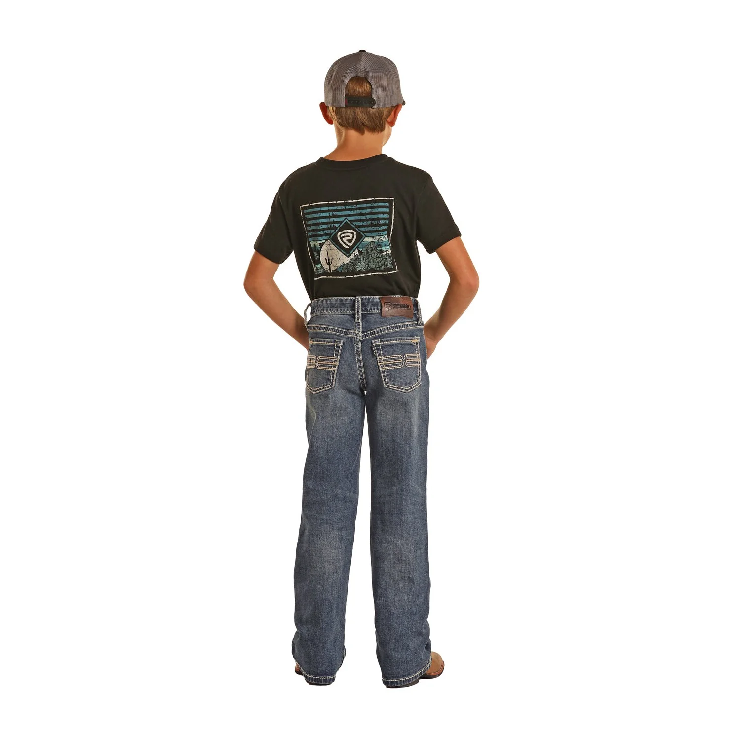 Hooey Boy's Rope Logo Revolver Jeans - Medium Wash - Image 3