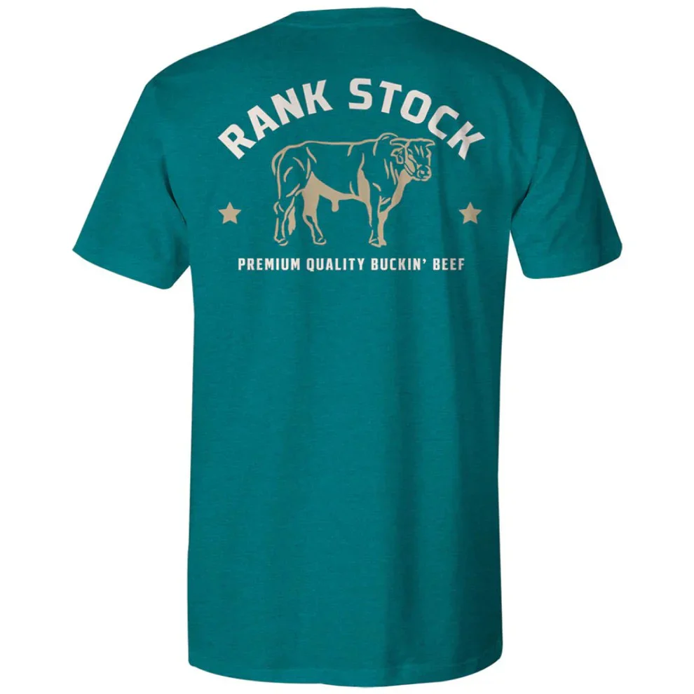 Hooey Men's OG T-Shirt - Teal Heather w/White - Image 2