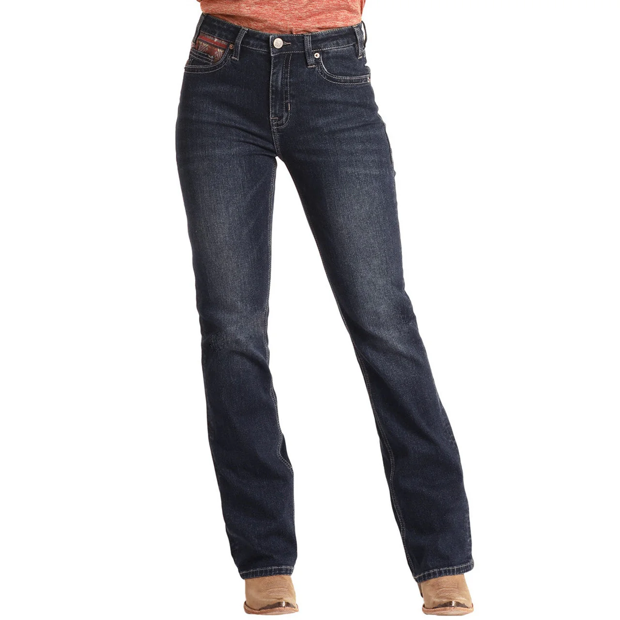 Hooey Women's High Rise Extra Stretch Bootcut Jeans - Dark Vintage - Image 2