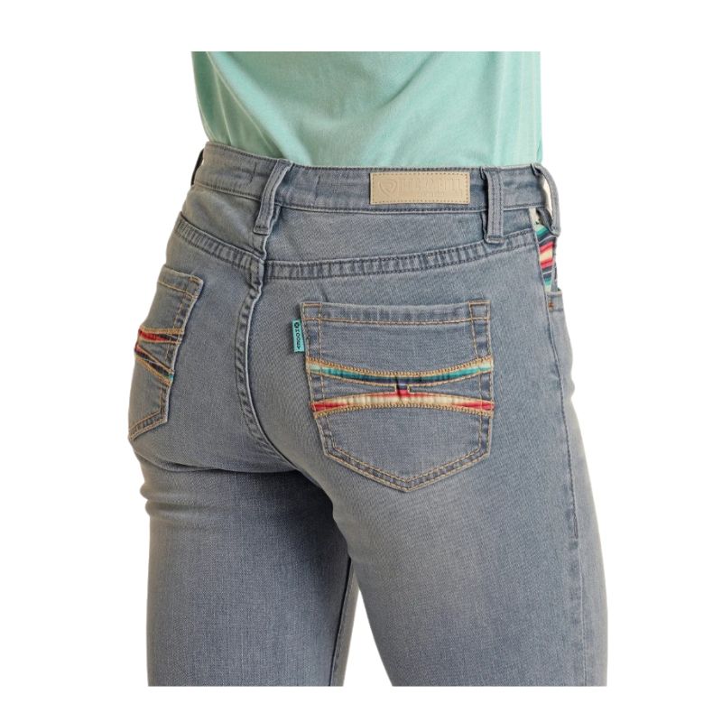 Hooey Women's Serape EMB Mid Rise Boot Cut Jeans - Image 2