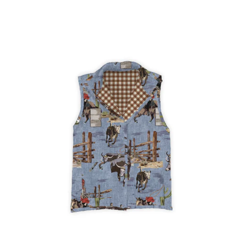 Ida Mae Women's Blaze Chambray Quilted Ruby Vest