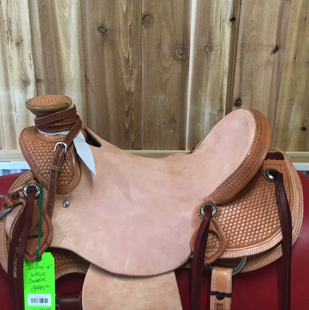 Irvine  16"    1/2 Tooled Wade Saddle - Image 2