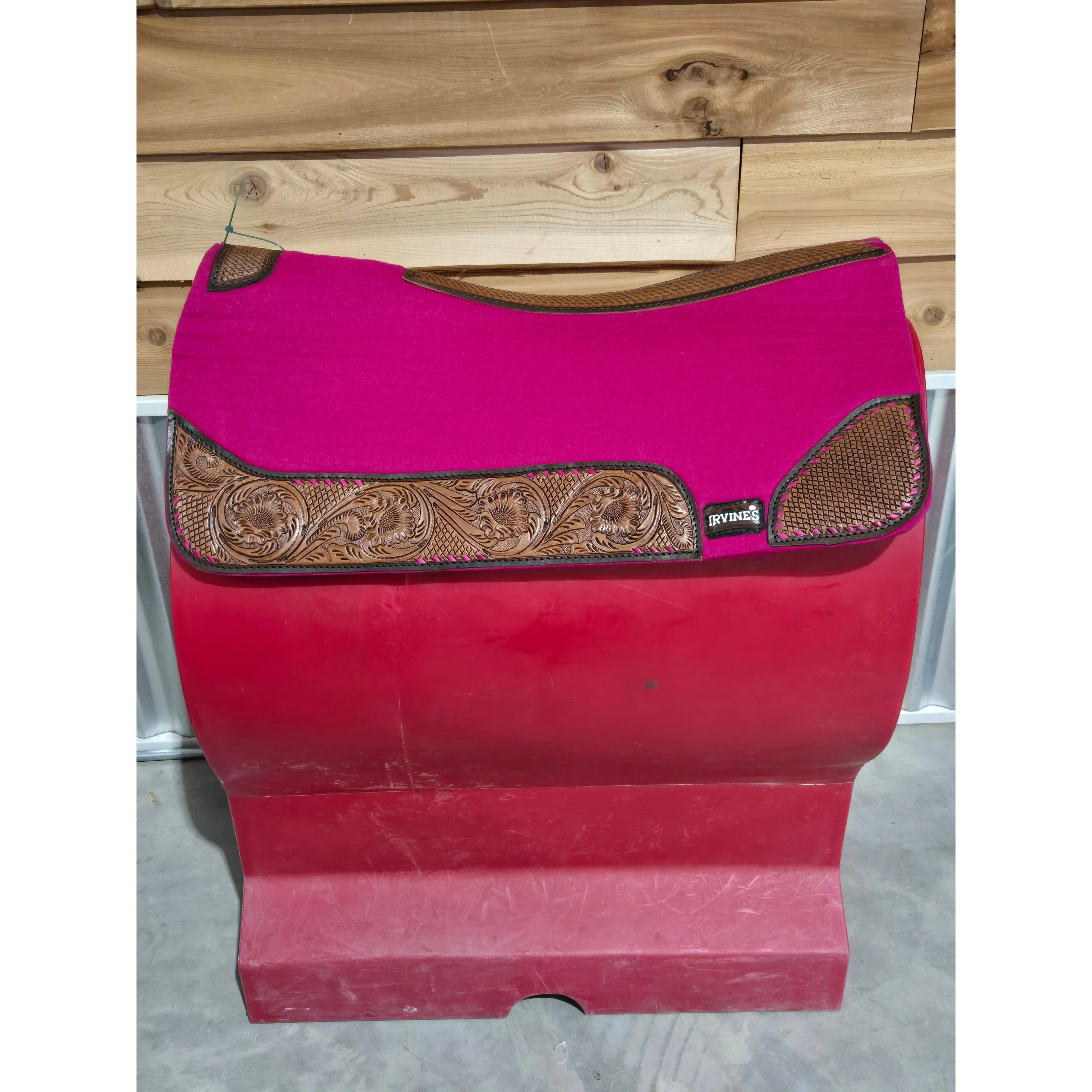 Irvine Compressed Wool Saddle Pad - Tooled Wear Leathers - Image 5
