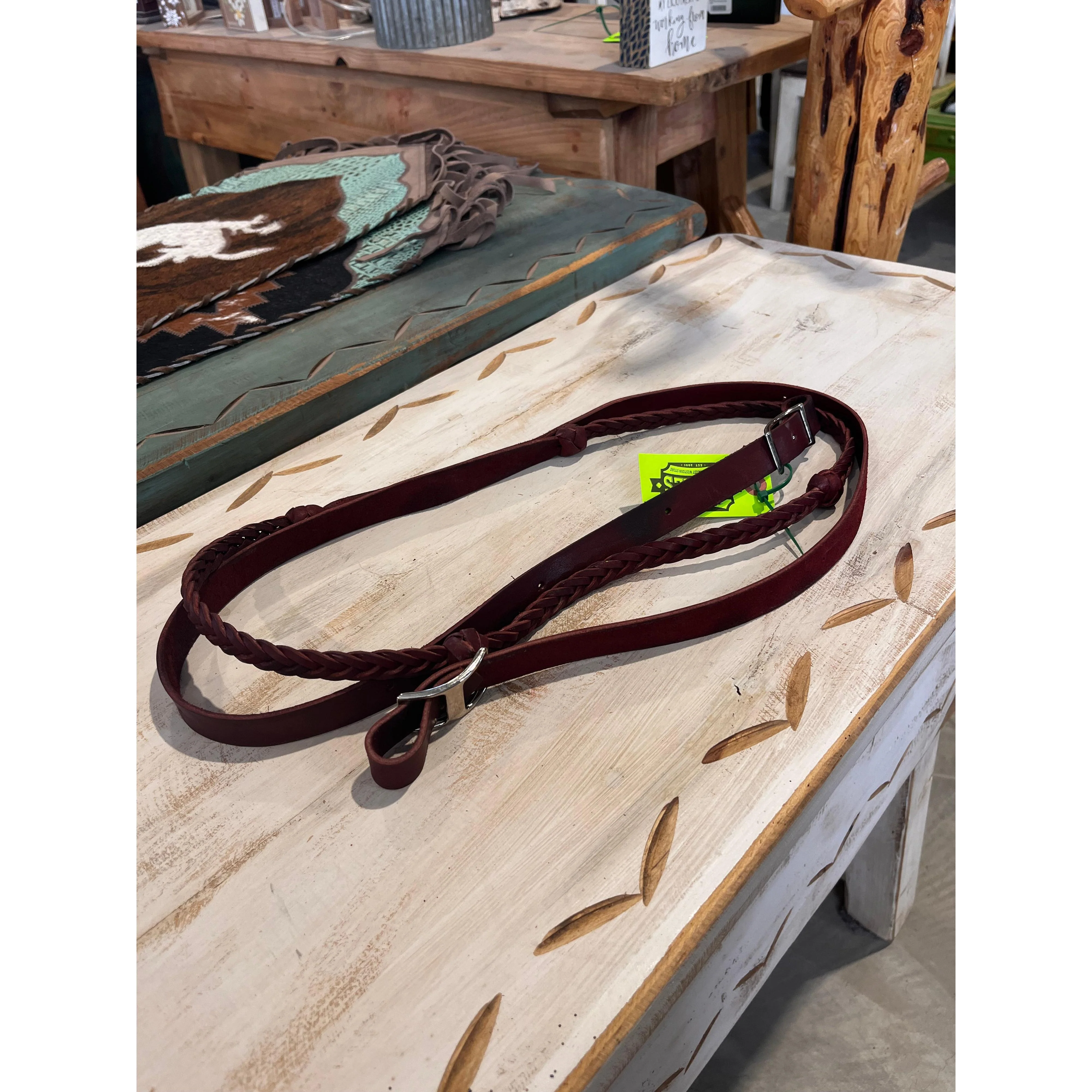 Irvine's 3/4" x 8' Roping Rein-5 Plait