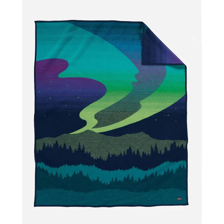 Jacquard Napped Robe - Northern Lights - Dark Blue - Image 2