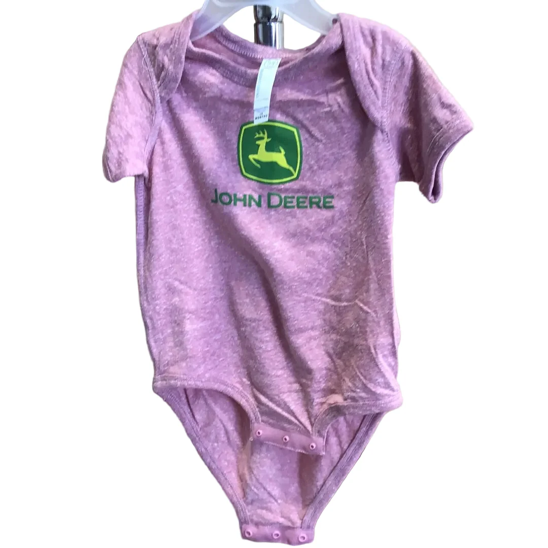 John Deere Baby Bodysuit - Mauve