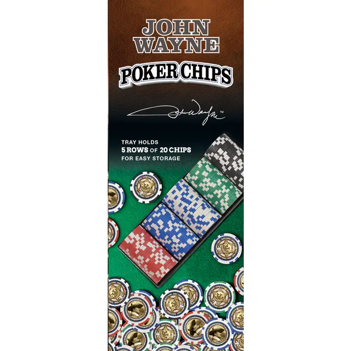 John Wayne 100 Piece Poker Chips - Image 2