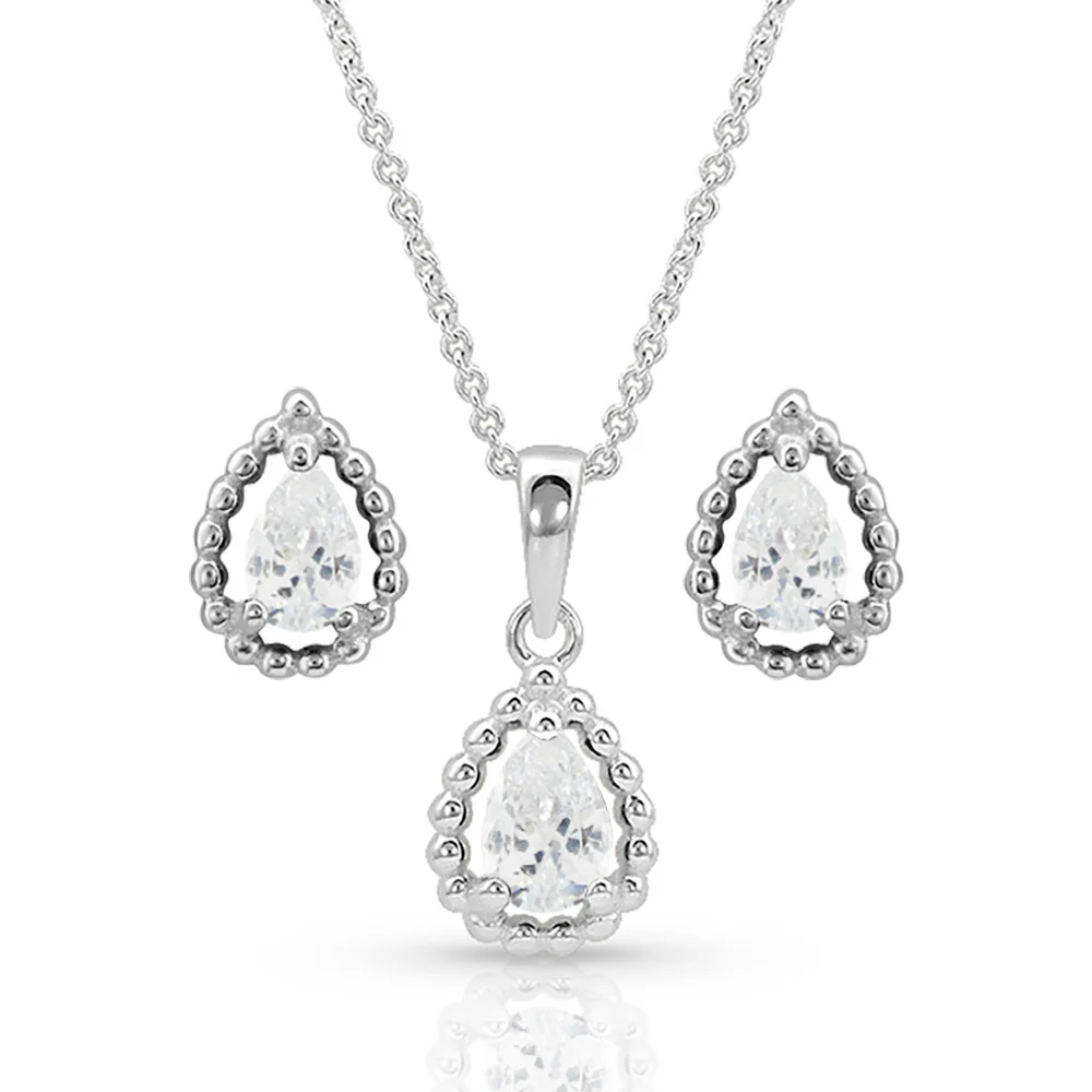 Montana Silversmiths Jewelry Arctic Rain Teardrop